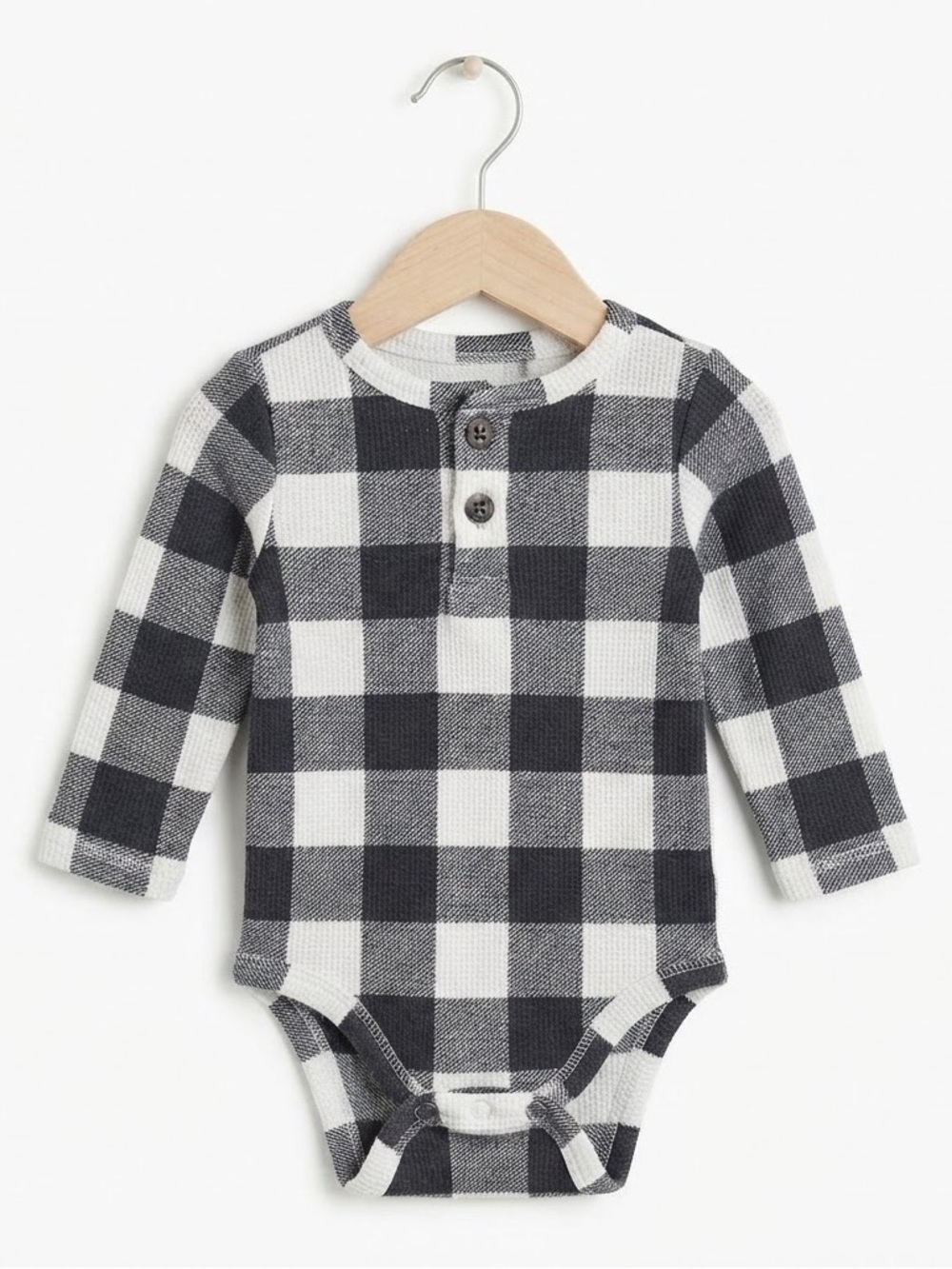 3/$20 Old Navy Plaid Henley Toddler Long Sleeve Shirt 12-18 Months